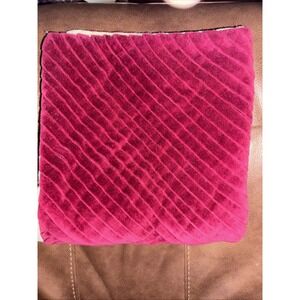 Williams Sonoma Square Throw Pillow Cover 22" x 22" Velvet Red Maroon Bedding